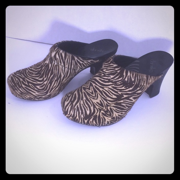 Dansko Shoes - Dansko Zebra Print Clogs